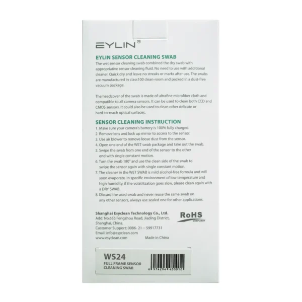 EYLIN Full Frame Sensor Cleaning Swabs Kit – Pre-Moistened & Dry Swabs for DSLR/Camera Sensor Care - Image 6